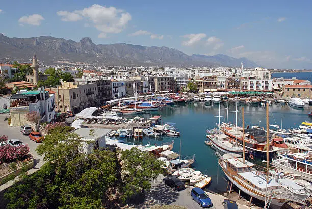 "The coastal port of Kyrenia, on the north (turkish) coast of Cyprus"