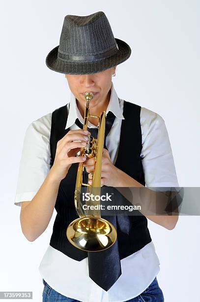 Foto de Tocando Trompete e mais fotos de stock de Adolescente - Adolescente, Adolescentes Meninas, Adolescência