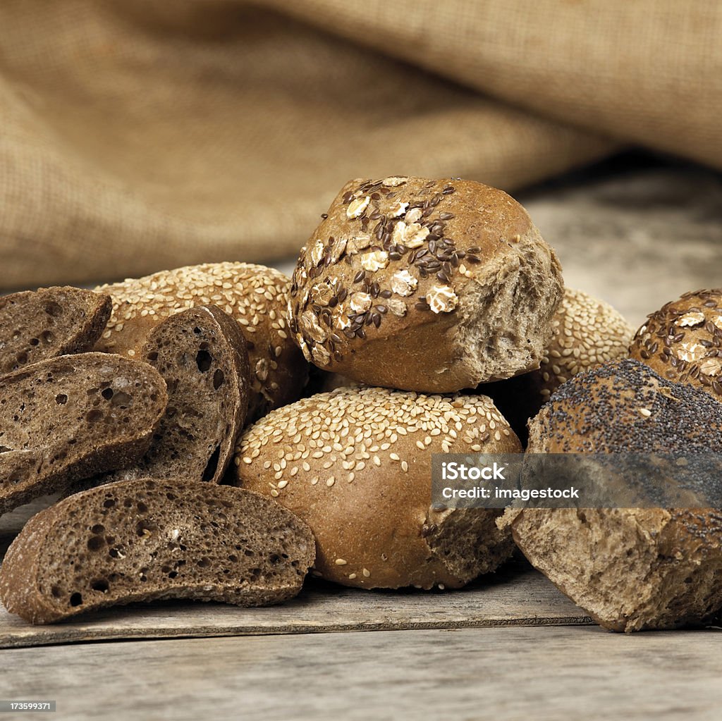 Variedade de pães - Foto de stock de Agricultura royalty-free