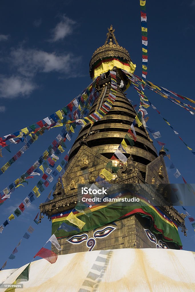 Swayambhunath Stupa, Kathmandu, Nepal - Foto stock royalty-free di Ambientazione esterna