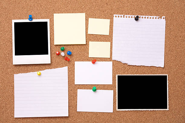 Items on a notice board Items on a Notice Board bulletin board photos stock pictures, royalty-free photos & images