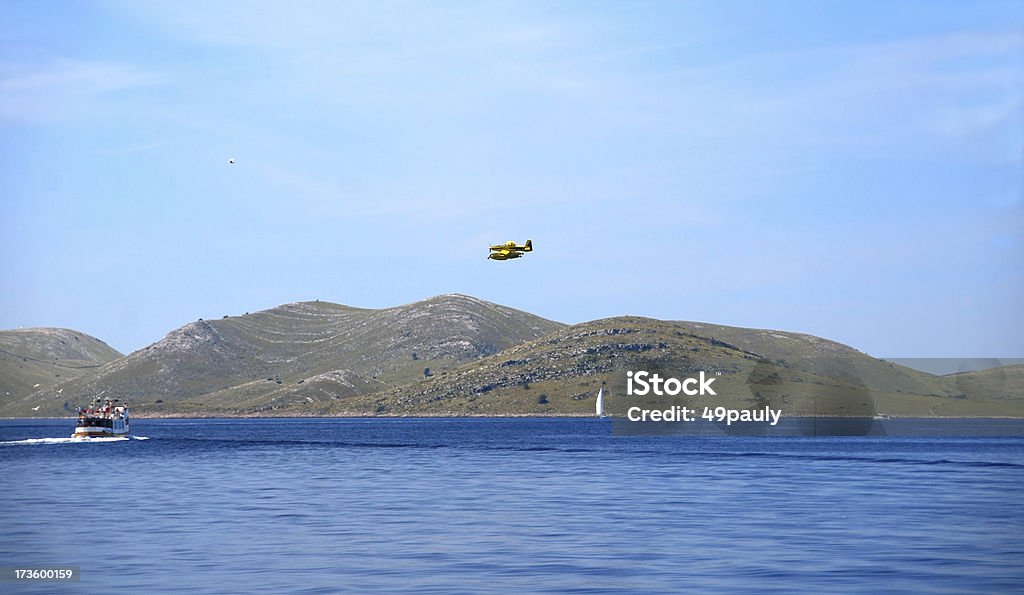 Idrovolante sopra il Parco nazionale Incoronate - Foto stock royalty-free di Ambientazione esterna