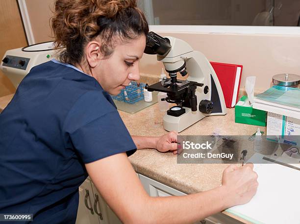 Veterinário Anotar Doente Registar - Fotografias de stock e mais imagens de Veterinário - Veterinário, Lâmina de Microscópio, Microscópio