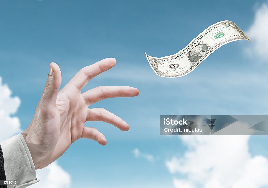 Flying de dólares - Foto de stock de Dinero libre de derechos