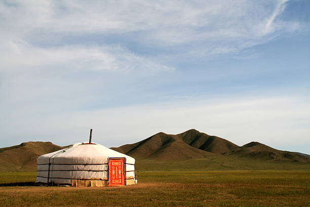 Ger Tent in Mongolia A Mongolian Ger tent.See my other images from Mongolia: independent mongolia photos stock pictures, royalty-free photos & images