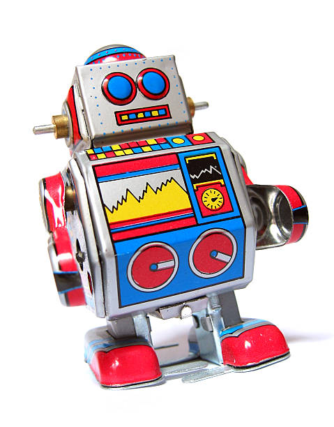 錫ロボット 02 - robot conformity toy retro revival ストックフォトと画像