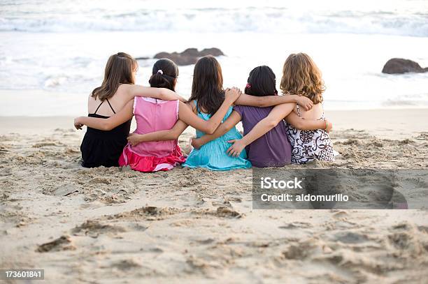 Friends Embrace Stock Photo - Download Image Now - Affectionate, Beach, Beautiful People