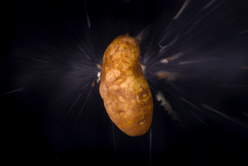 Exploded Potato Exploding Potato Stock Photo - Download Image Now - Raw Potato ...