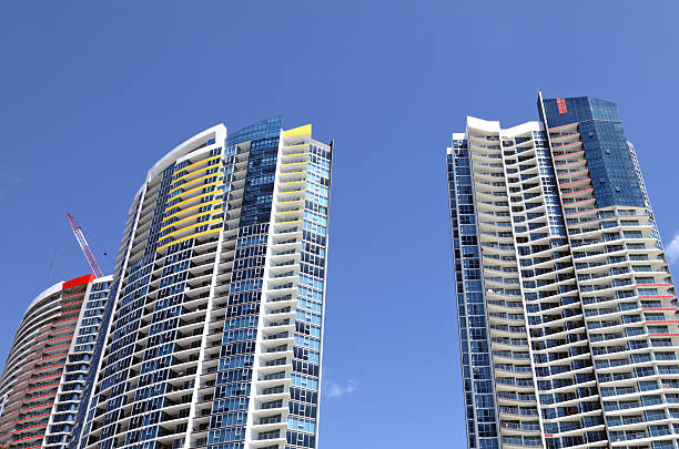 istock Modern apartmen building set against a blue sky 173602510