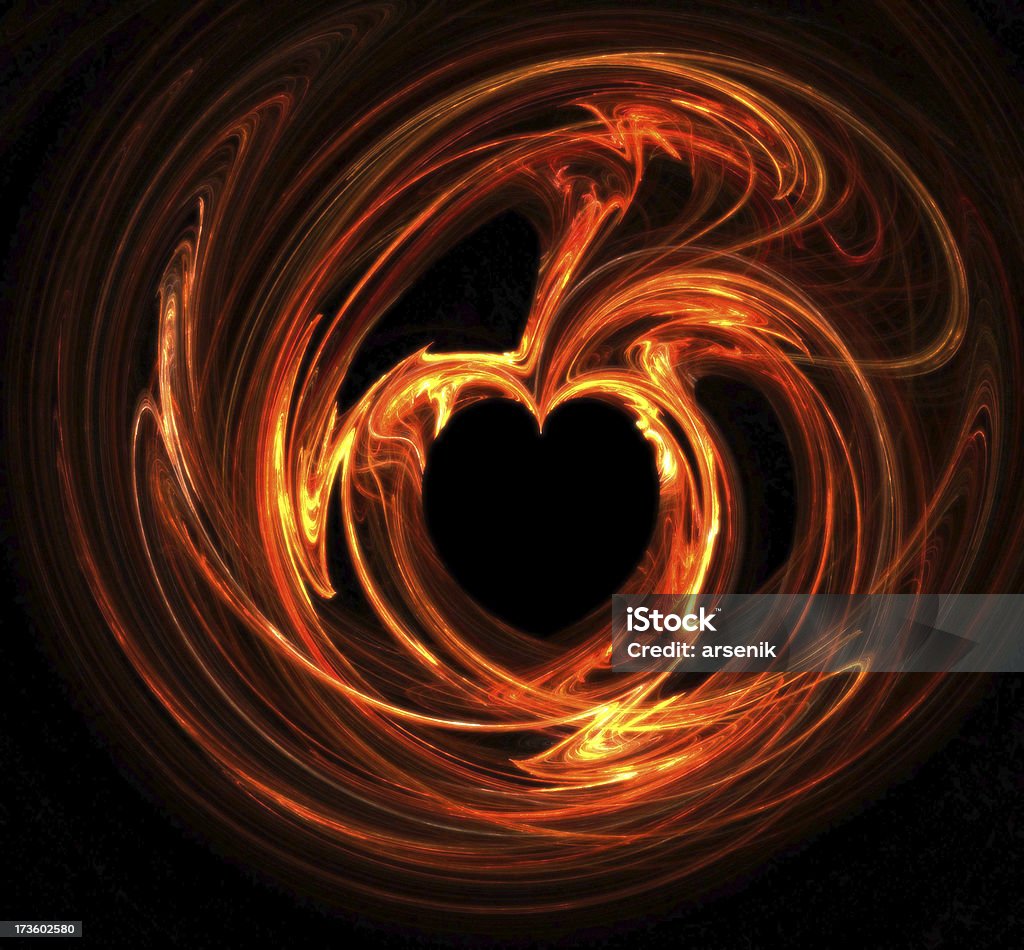 Flaming corazón - Foto de stock de Abstracto libre de derechos