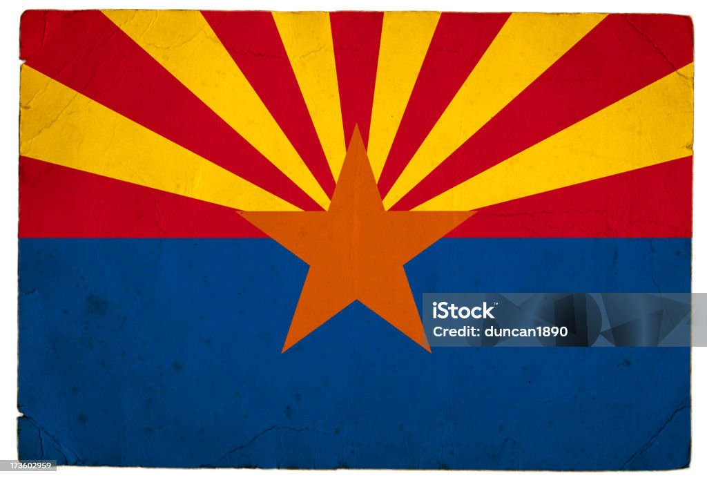 アリゾナ州旗 - アメリカ南西部のロイヤリティフリーストックフォト