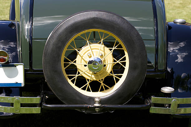 istock Old Spare Tire on Model A Ford 173603486
