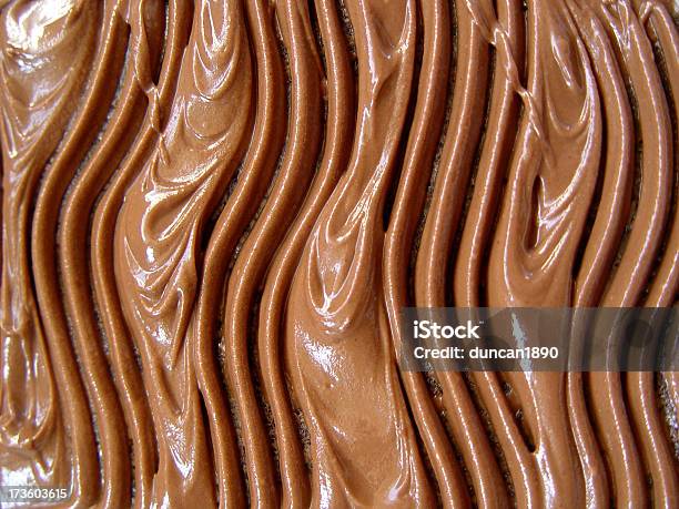 Vortici Di Cioccolato - Fotografie stock e altre immagini di Texture - Descrizione generale - Texture - Descrizione generale, Texture - Effetti fotografici, Torta al cioccolato - Dolce