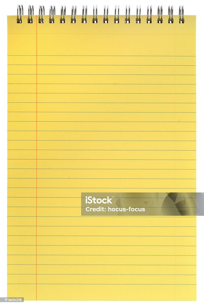Blank Notebook Lined Paper Stock Photo