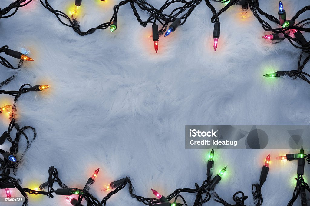 Natale luci telaio (XL - Foto stock royalty-free di Blu