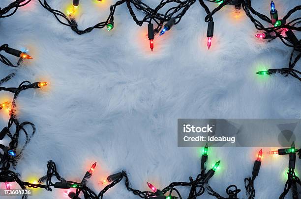 Natale Luci Telaio Xl - Fotografie stock e altre immagini di Blu - Blu, Composizione orizzontale, Copy Space