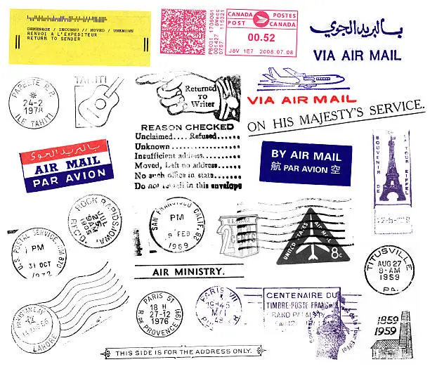 Photo of Postmarks and Stamps