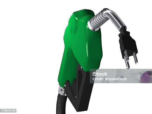 Electric Vehicle Gas Stock Photo - Download Image Now - Cut Out, Efficiency, Electric Plug
