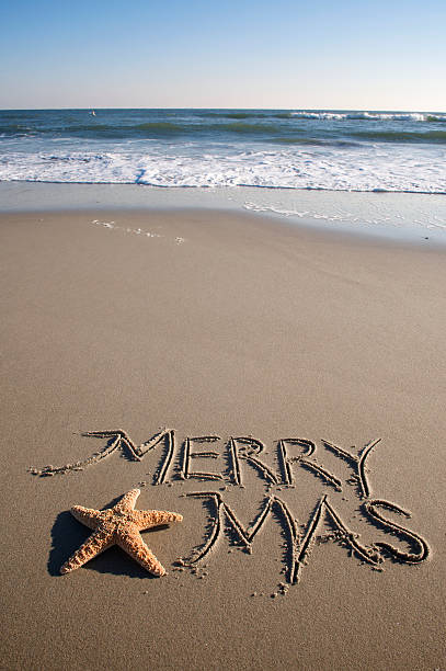 istock Sun Sea Sand Xmas Merry Christmas Starfish Message 173604777