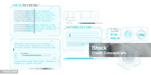 Data Decoding Program Screen With Authorization Window Stock ...