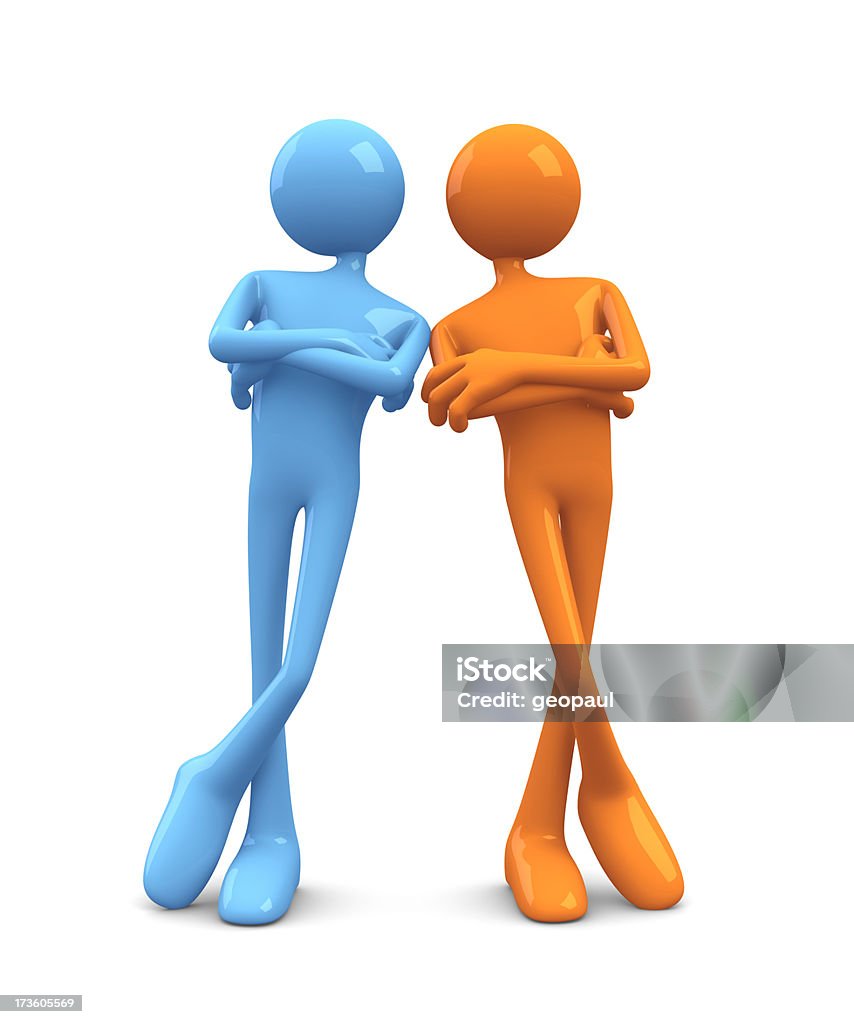 Friendship Friends leaning on each other. Concepts Stock Photo