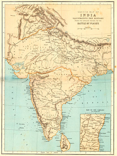 ilustrações, clipart, desenhos animados e ícones de a índia - india map sri lanka pakistan