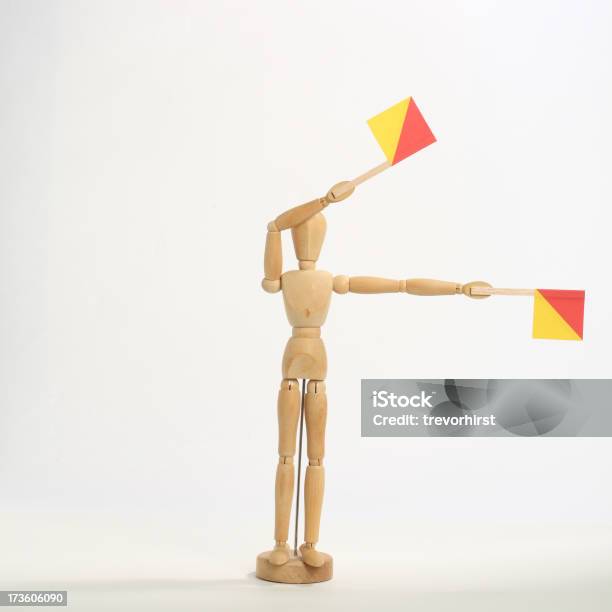 The Letter W In Semaphore Stock Photo - Download Image Now - Artist's Figure, Business, Coding