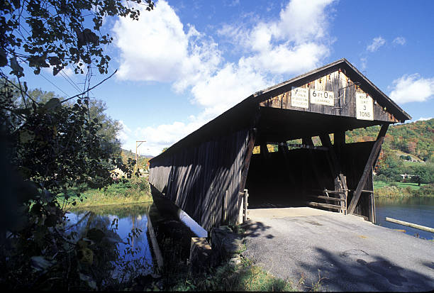 istock Historic covered bridge in Colchester, NY 173606144