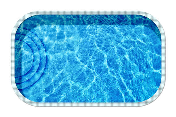 istock Swimming pool on white background, top view 1736062535
