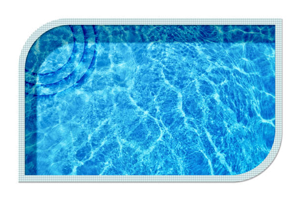 istock Swimming pool on white background, top view 1736062539