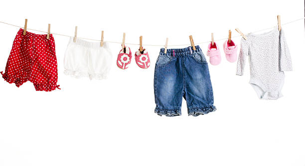 istock Baby goods hanging on the clothesline 173606296