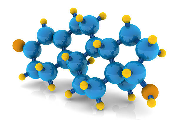 Testosterone Molecule stock photo