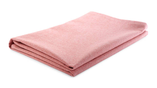 istock Stylish color fabric napkin isolated on white 1736064652