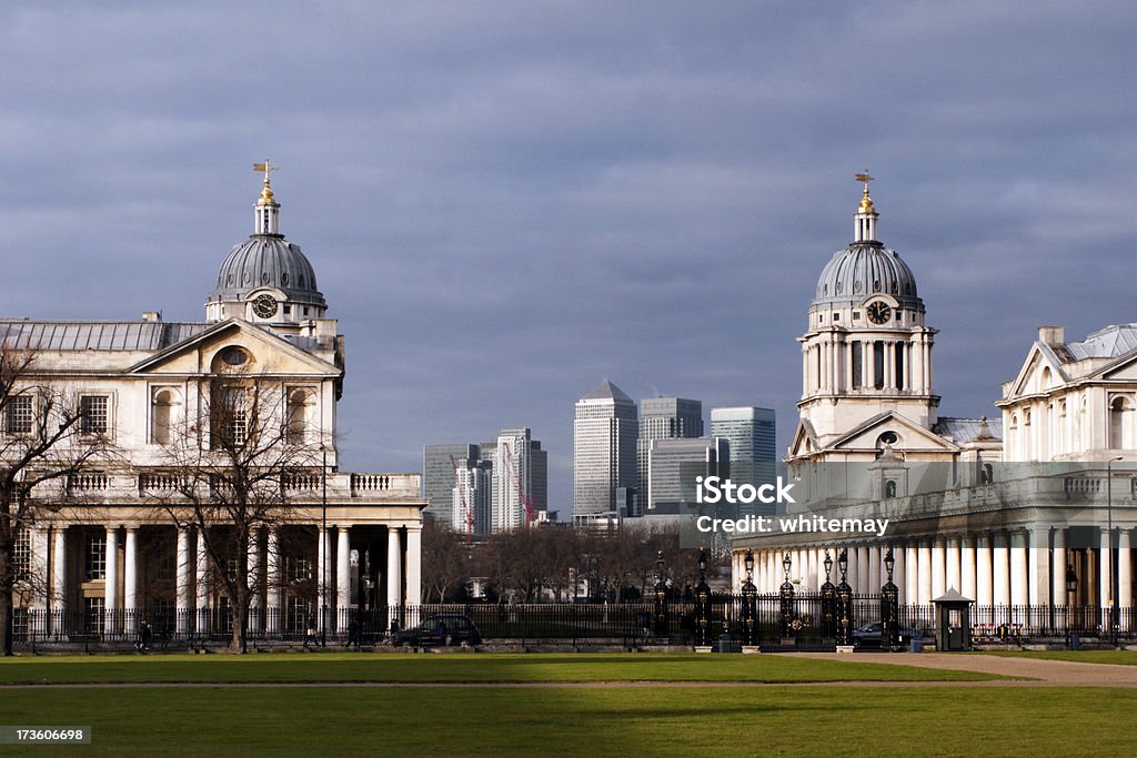 Alten und neuen Gebäude im Greenwich - Lizenzfrei Alt Stock-Foto