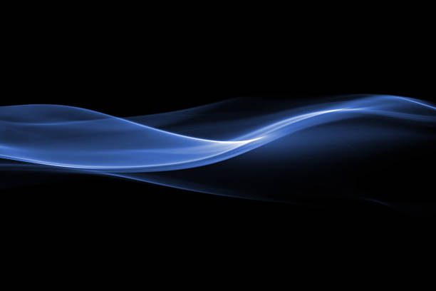 Smoke Twist On Black stock photo