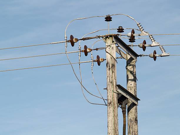 Local de distribuição de electricidade - fotografia de stock