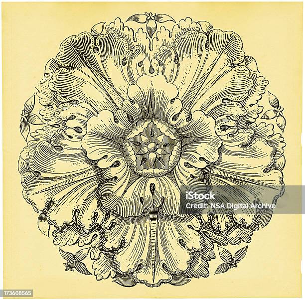 Fleuri Vintage Design Xxxl Vecteurs libres de droits et plus d'images vectorielles de Bordure - Bordure, Style baroque, Motif floral