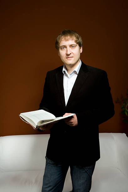 Portrait of a man with book