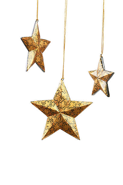 istock Gold Stars on White Backround CHRISTMAS 173608922