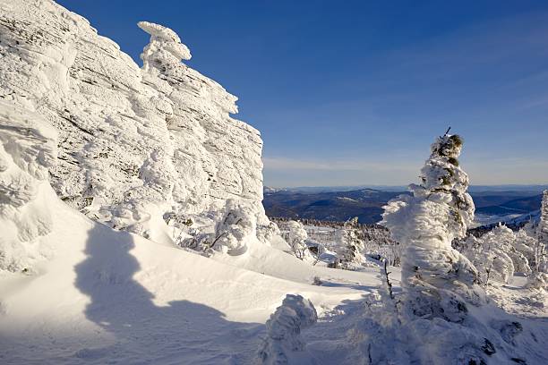 Winterpark.  Sheregesh. Siberian mounts. Cold winter. Sheregesh.Canon 1Ds-mkIIITS-E 24/3.5L. Sheregesh stock pictures, royalty-free photos & images