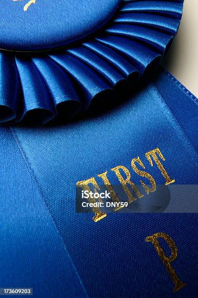 Foto de Closeup De Blue Ribbon e mais fotos de stock de Azul - Azul, Fotografia - Imagem, Prêmio