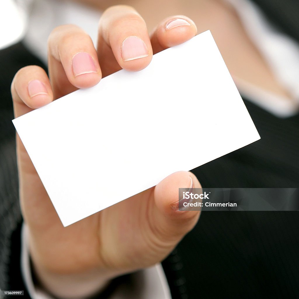 Пустой Визитная карточка в руке - Стоковые фото Держать над головой роялти-фри