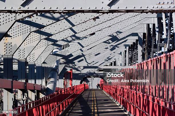 Built Structure Williamsburg Bridge Between Manhattan And Brooklyn Stock Photo - Download Image Now