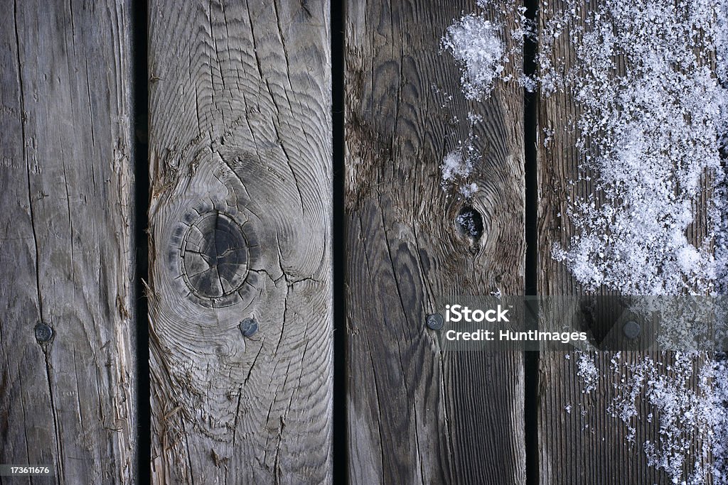 Old Frozen Boards - Background "Background texture of ancient, weathered, wooden boards with a touch of icy snow.See more of my backgrounds:" Architecture Stock Photo