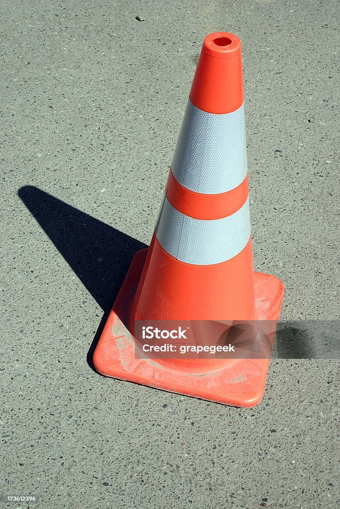 Orange Bau Traffic Cone - Lizenzfrei Arbeiten Stock-Foto