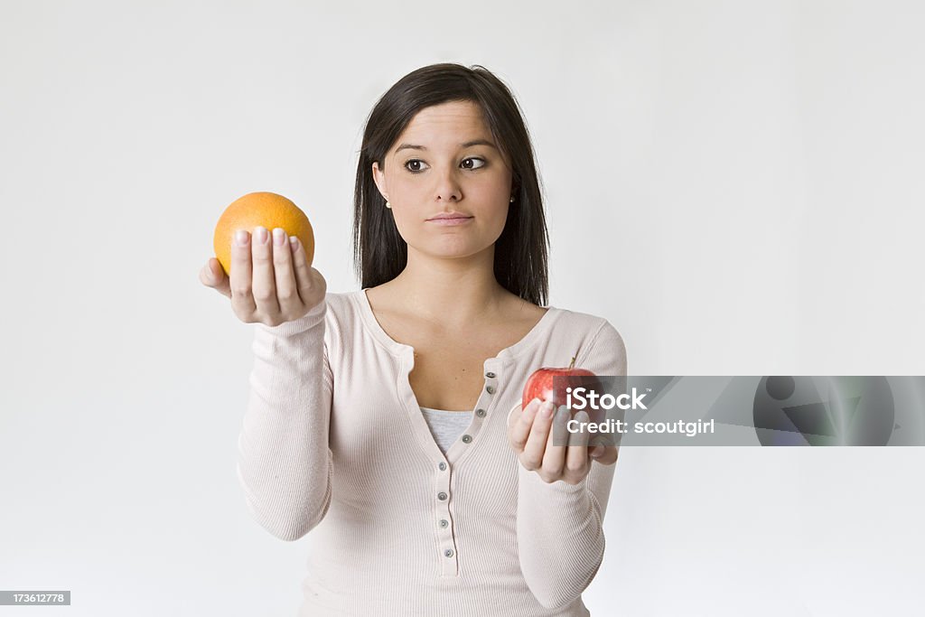 Comparar maçãs e as laranjas - Royalty-free Maçã Foto de stock