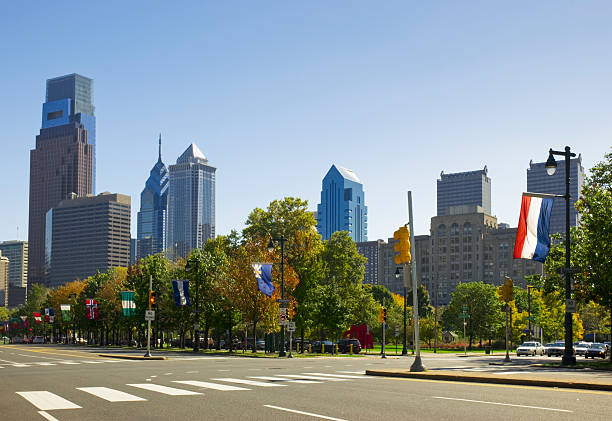 istock City skyline; Benjamin Franklin Parkway, Philly 173613059
