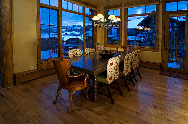 istock Dining Room in Luxury Mountain Home 173613136