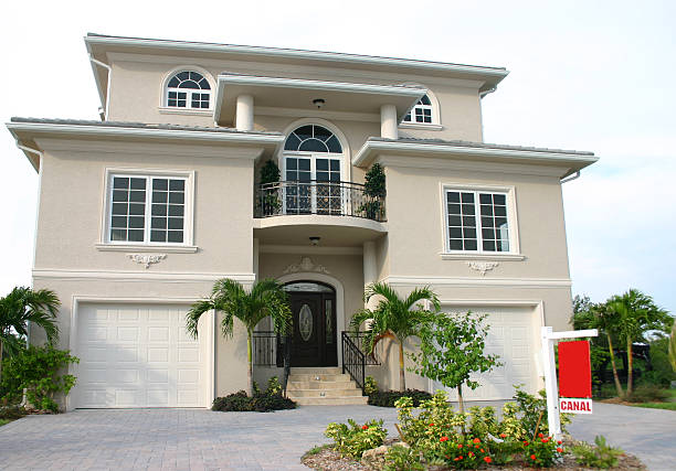 istock Luxury Home with For Sale Sign 173613619