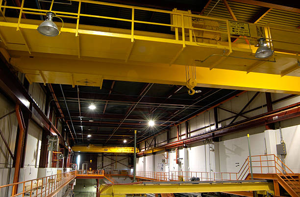 Industrial factory with overhead crane.